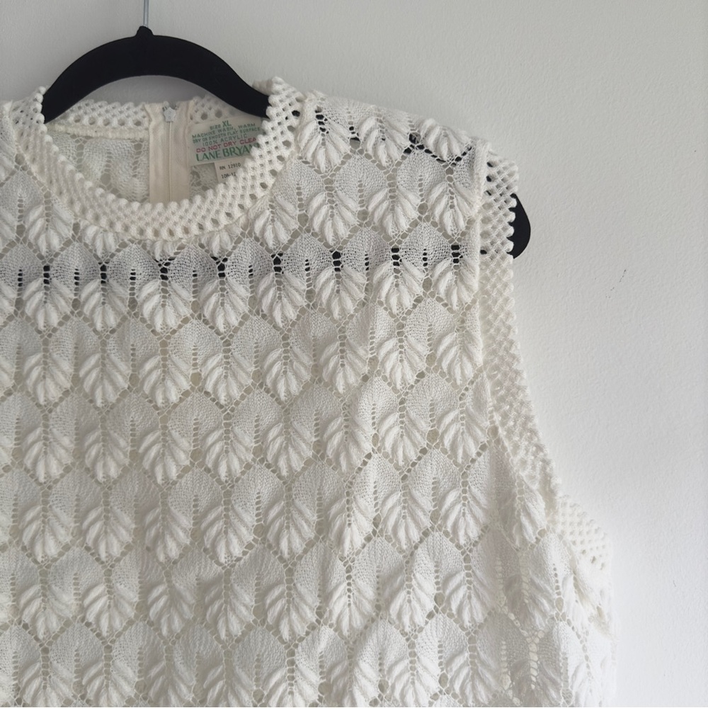 Vintage Chic White Lane Bryant Knit Tank